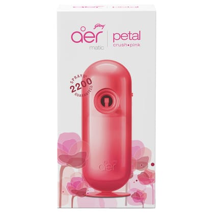 Godrej Aer Matic Kit (Machine + 1 Refill) - Automatic Room Fresheners With Flexi Control Spray, 2200 Sprays Guaranteed, Lasts Up To 60 Days (225Ml)