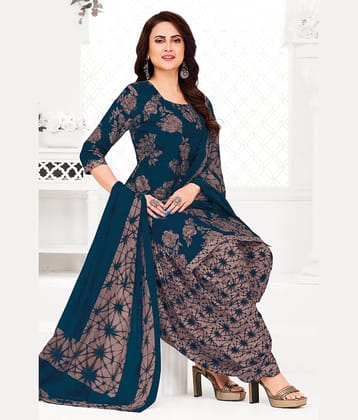 shree jeenmata collection Women Cotton Printed Straight Kurti With Patiala Salwar ( Teal )