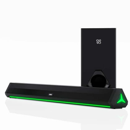 GOVO GOSURROUND 900 | 200W Soundbar | 2.1 Channel Home Theatre | Deep Bass from 6.5” Subwoofer | BT v5.3, HDMI, AUX, USB Connectivity | 4 EQ Modes | Sleek Remote & LED Lights+Display (Platinum Black) GOVO GOSURROUND 900 | 200W Soundbar | 2.1 Channel Home