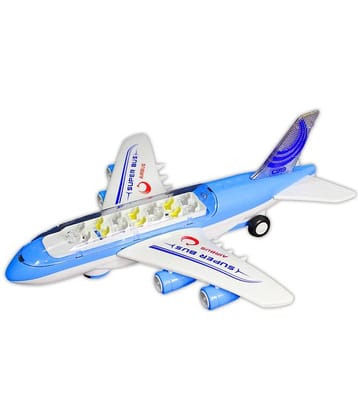 RAINBOW RIDERS Multicolour Rainbow Riders Air Bus Toy, Light & Sound, Universal Wheel for Kids 3+ | Boys & Girls Plane with Full Body Lights & Sound | Battery Operated Musical Air-Plane (Doesn't Fly, Ground Only)