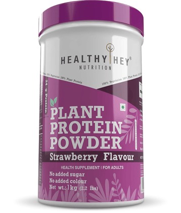 HEALTHYHEY NUTRITION Plant Protein Powder Strawberry 1 kg