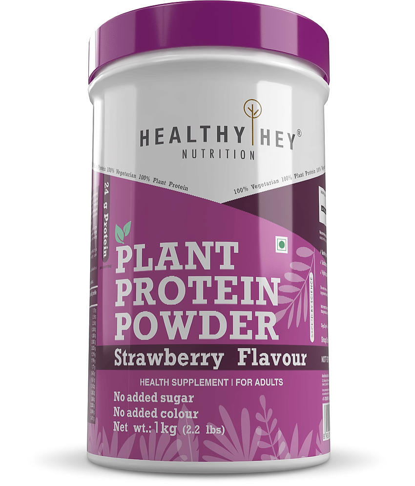 HEALTHYHEY NUTRITION Plant Protein Powder Strawberry 1 kg