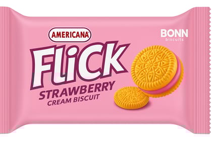 Americana Flick Strawberry Cream Biscuit  50g