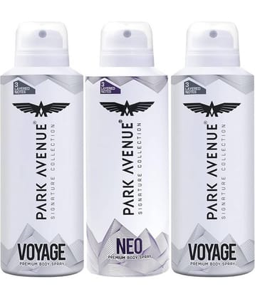 Park Avenue 2 VOYAGE ,1 NEO Deodorant Spray,150 ML Deodorant Spray for Men,Women,Unisex 450 ml ( Pack of 3 )
