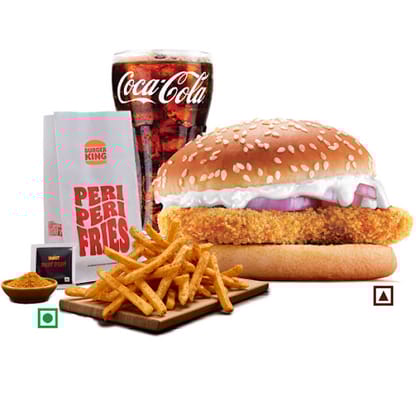 Crispy Chicken Burger Peri Peri Meal (R)
