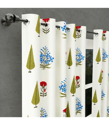 Jaipur Mela Cotton Curtains  Elite Hand Block Printed Collection ( 9 Feet)