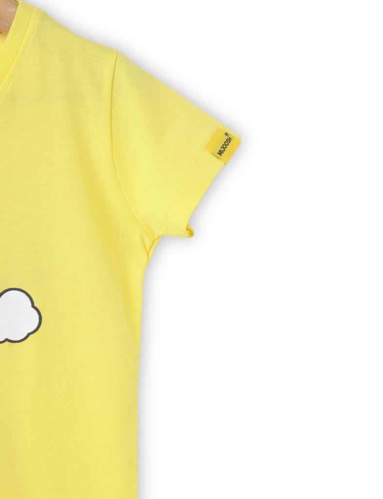 Sophisticated Kids Girls T shirt Cotton Blazing Yellow Happy Baby Elephant 2025 at ShopCircuit |