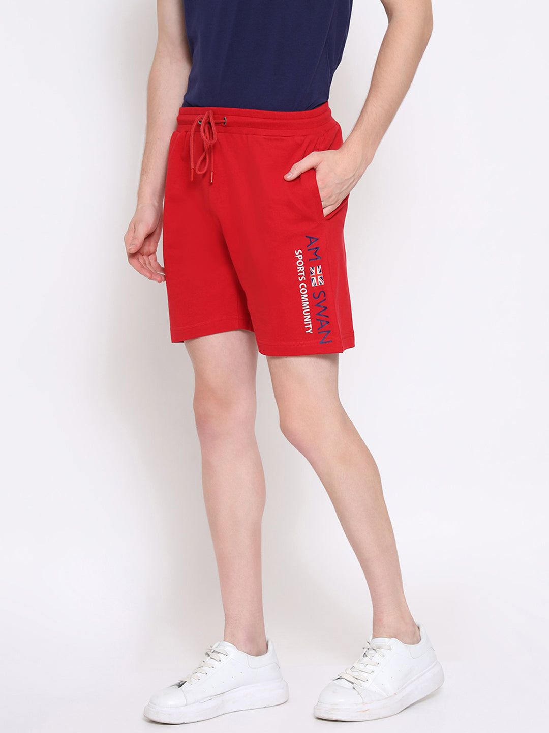 Mens Premium Cotton Printed Shorts-L
