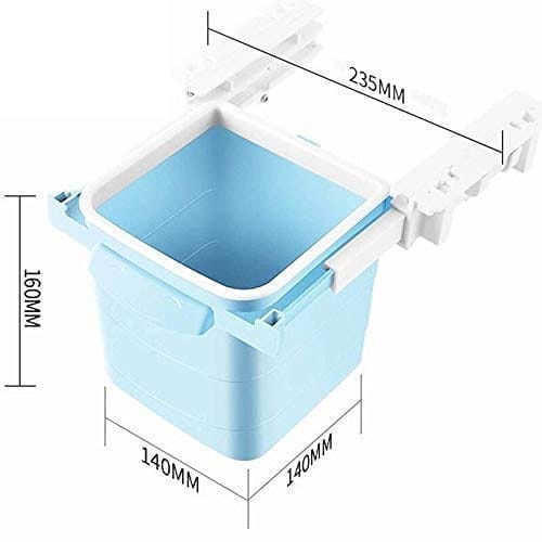 Mini Kitchen Dustbin Hidden Retractable Office Desk Dustbin Mini Trash Can Cabinet Door Trash Holder Adhesive Garbage Waste Dustbin for Home Kitchen, Office, Factory, Car, Bedroom
