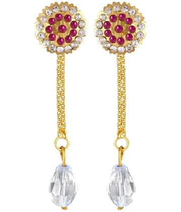 VIVASTRI Golden Drop Earrings ( Pack of 1 ) - Golden