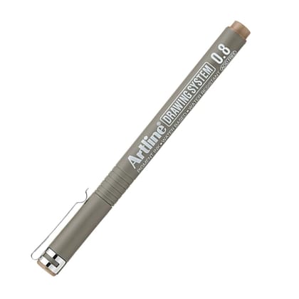 Artline Drawing System Pen 0.8 Marker Pale Brown Colour Pack of 12 | Explore Various Drawing Techniques for Artists & Designers