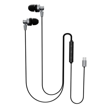 MoBass+  Noise Isolation Hands free Metal Earphones with Mic UM1209GRY-TC