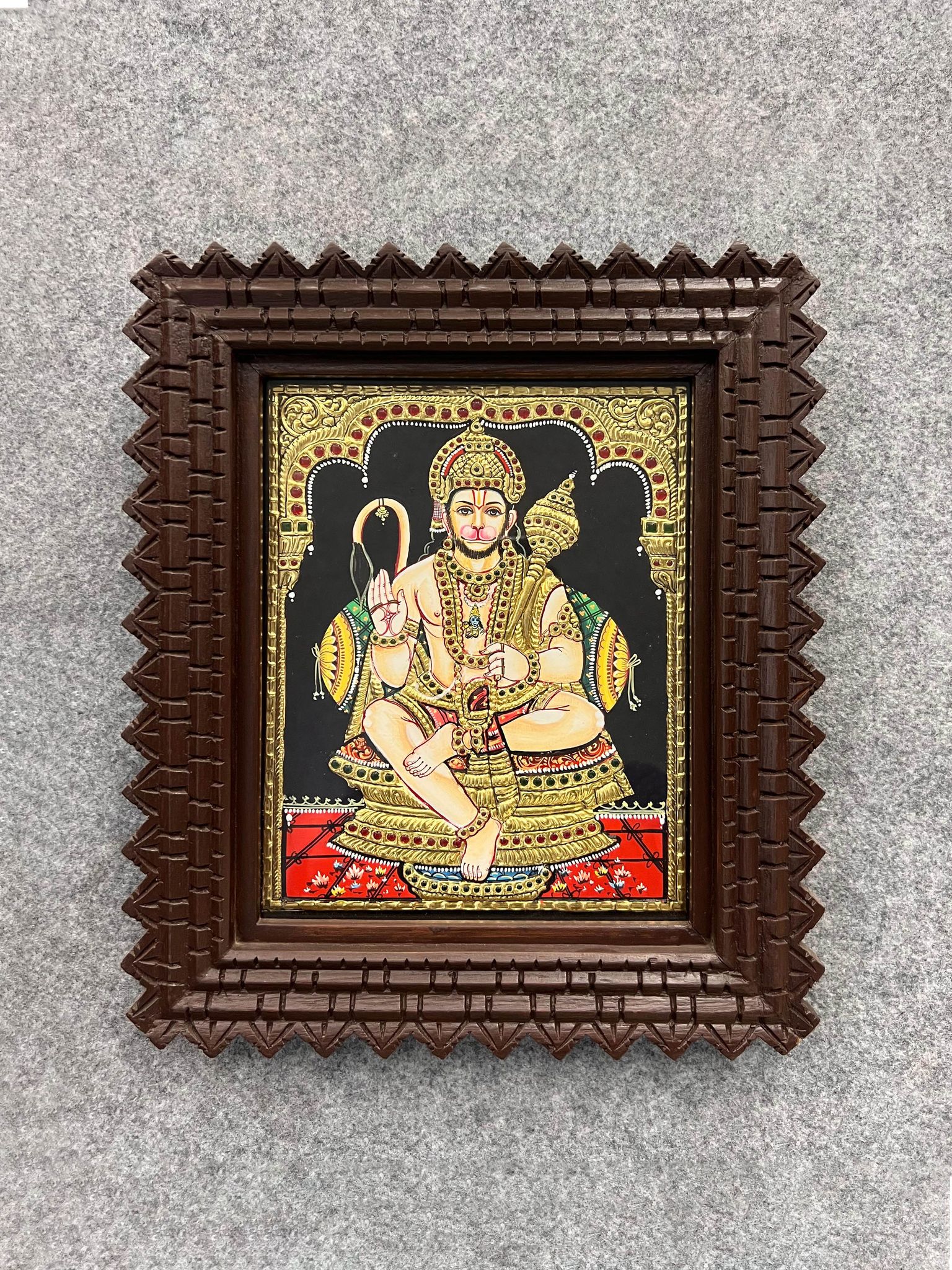 Anjaneyar  - With Frame 13 x 11