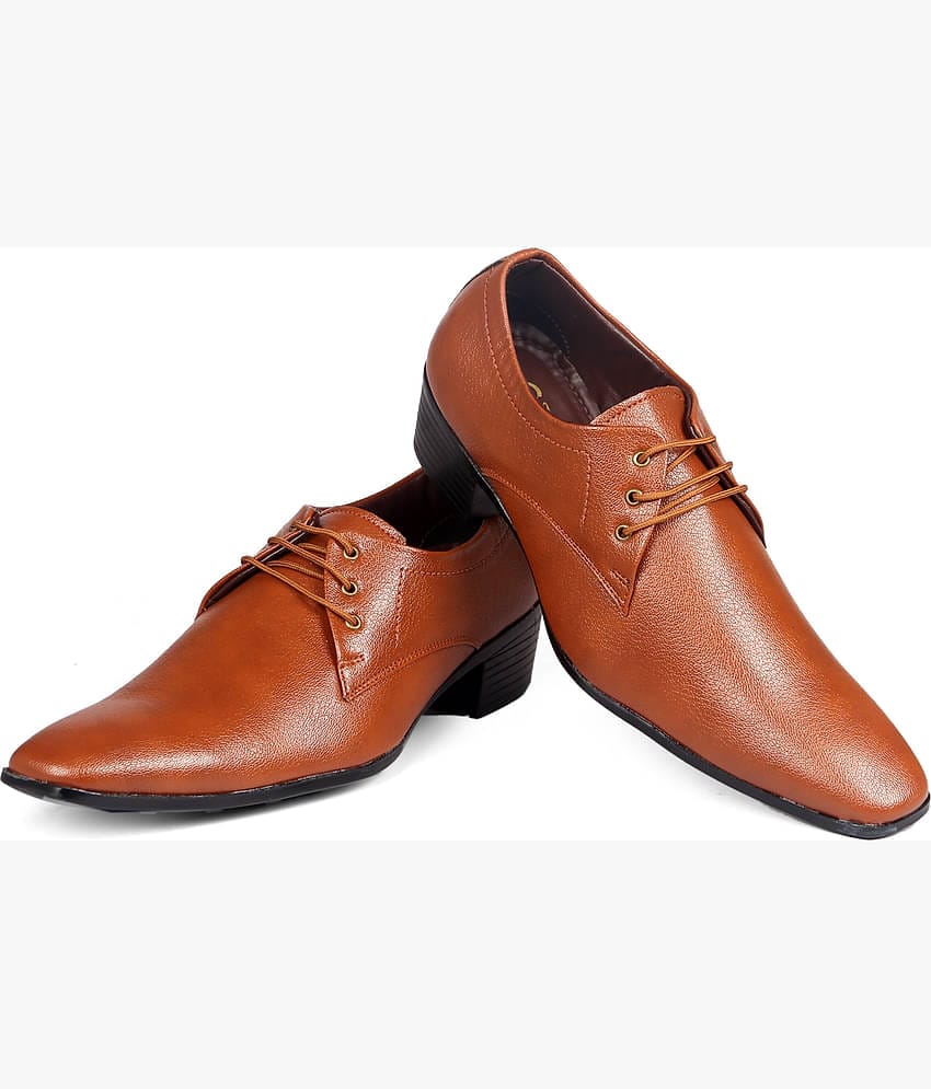 BXXY Tan Men's Derby Formal Shoes