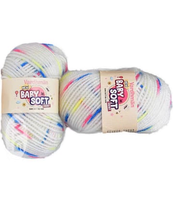 100% Acrylic Wool Icey Blue (Pack of 6) Baby Soft Wool Ball Hand knitting wool / Art Craft soft fingering crochet hook yarn, needle knitting yarn thread dyed â€¦ -W