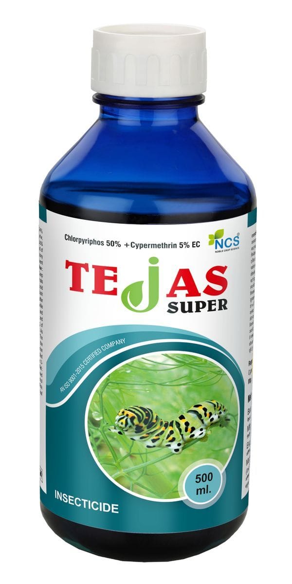 Tejas Super - Chlorpyriphos 50% + Cypermethrin 5% EC 1L - 1 L - 1 L - Chlorpyriphos 50% + Cypermethrin 5% EC