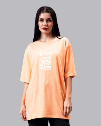 Snack Attack Oversized Women Tshirt - XL