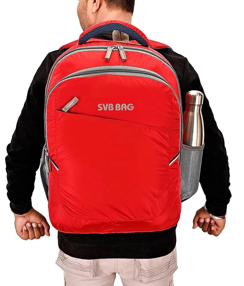 SVB BAG 40 Ltrs Polyester Backpack *For Boys & Girls ( Red ) - Red