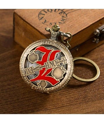 Gala Time Anime Death Note Theme Pocket Watch Vintage Antique Metallic Gift for Friend Keychain ( Pack of 1 )