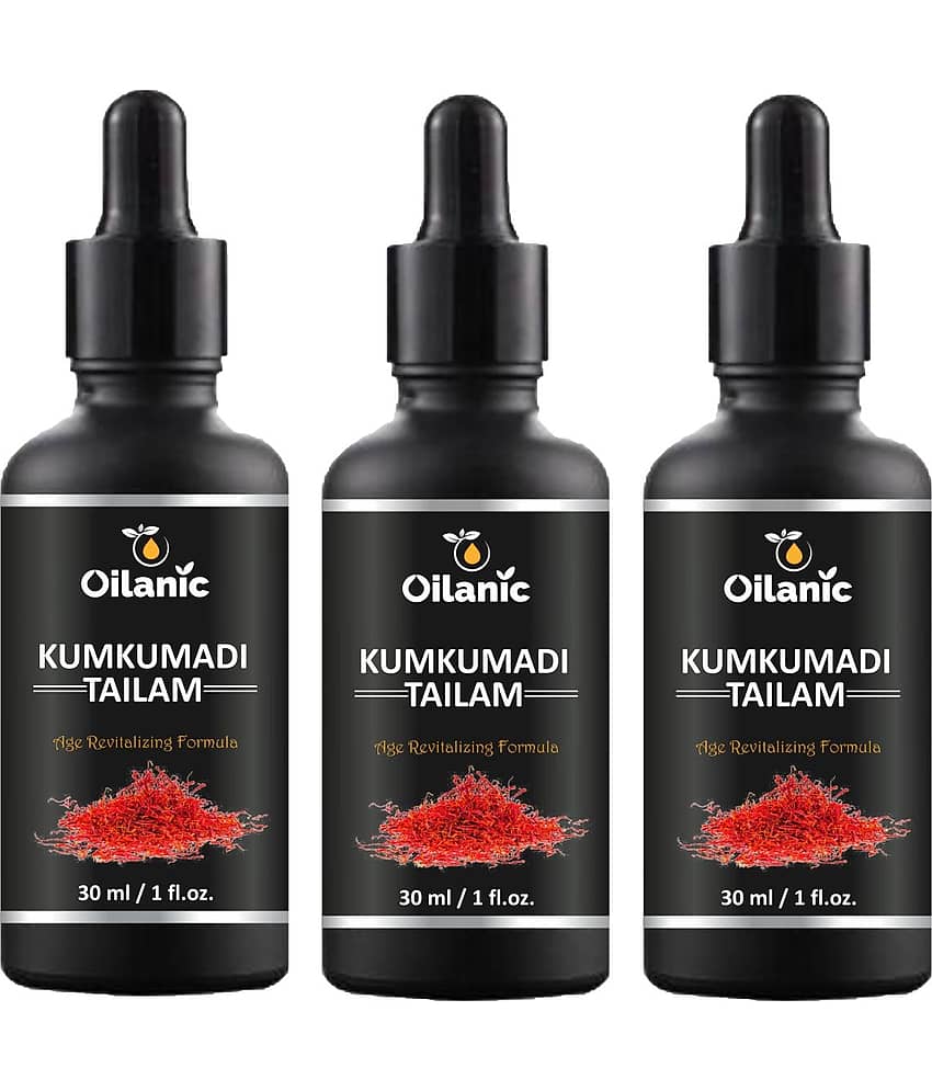 Oilanic  Kumkumadi Tailam For Glowing & Radiant Skin Face Serum 90 mL Pack of 3