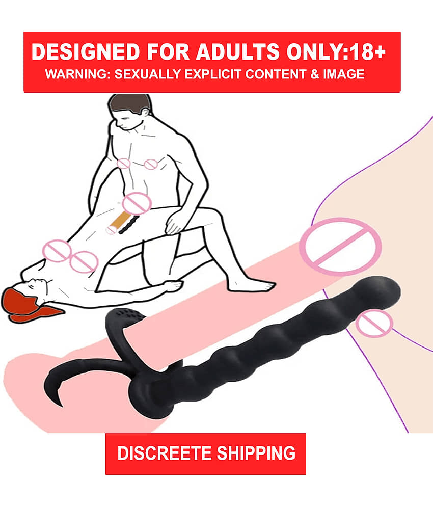 Silicone Strap-on Anal Beads Plug with Cock Ring adult toy anal plug sex toy for men