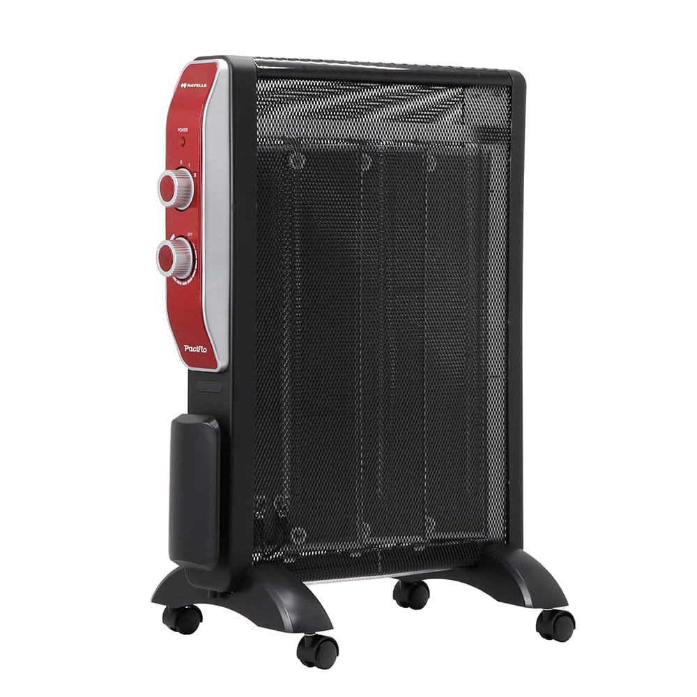 Havells Pacifio Mica Convenction 1500W 3 Plate Room Heater Black