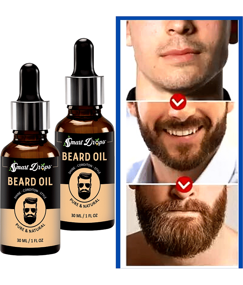 Smartdrops - 30mL Promotes Beard Growth Beard Oil ( Pack of 2 )