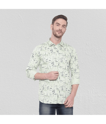 leeway - Green Cotton Blend Slim Fit Men's Casual Shirt ( Pack of 1 )