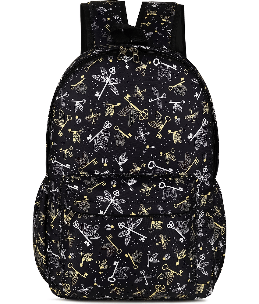 CLUCI 29 Ltrs Polyester Backpack *For Boys & Girls ( Black )
