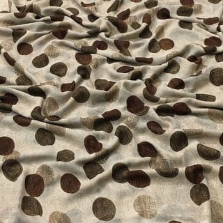 SVB Sarees Womens Coffee Abstract Printed Georgette Saree With Blouse Piece