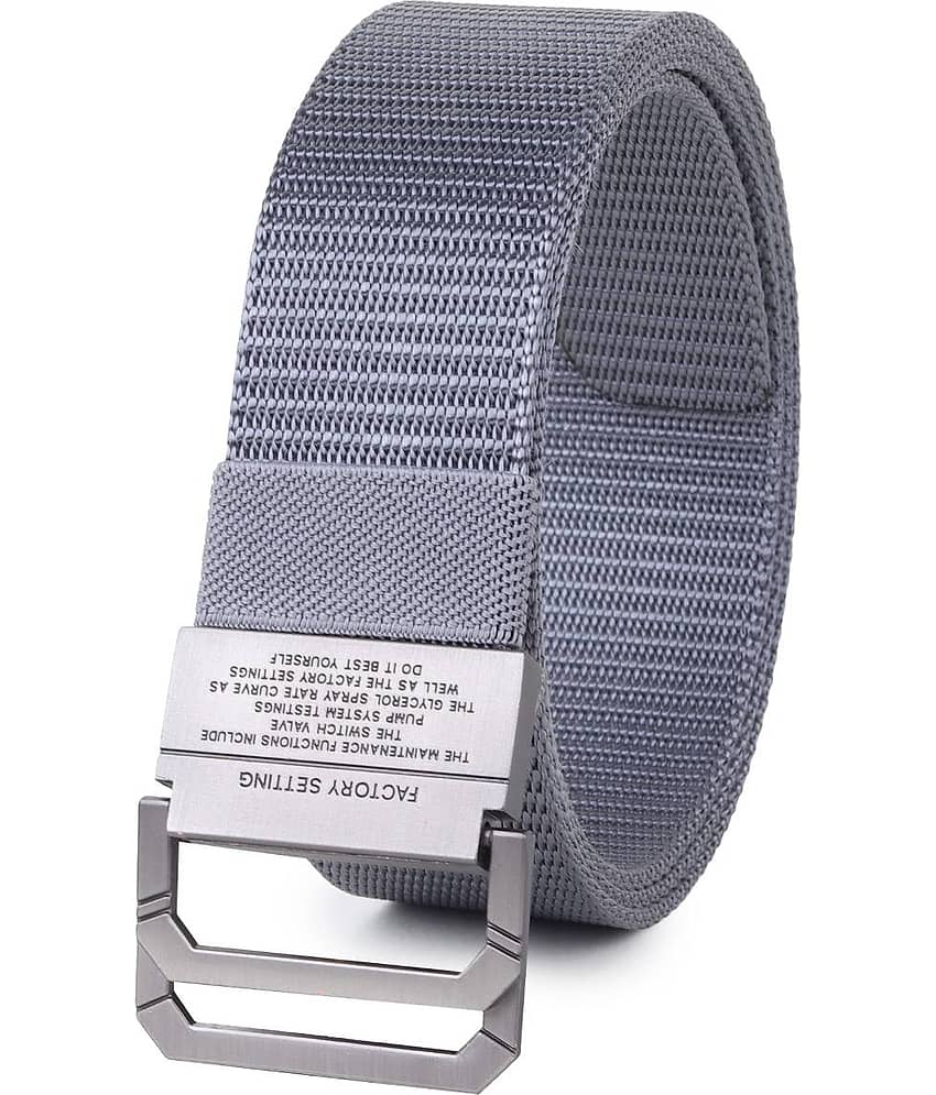Zacharias - Gray Canvas Men's Casual Belt ( Pack of 1 )