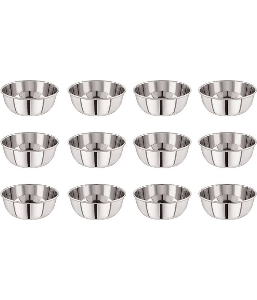 Neelam 12 Pcs Stainless Steel Cereal Bowl 200 mL