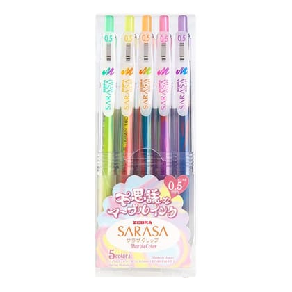 Zebra Sarasa Clip Gel Pen - Marble Color - 0.5 mm-Blueberry Smoothie