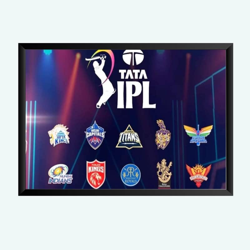 Nokkes Cricket IPL M.S Dhoni CSK Chennai Super King Team Photo Frame 8X12 Inch Size Photo Frame Photo Home Office_msd11