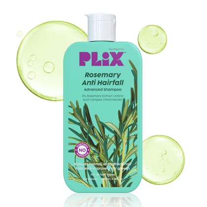 The Plant Fix Plix Rosemary Advanced Anti HairFall Shampoo for Decreases Hair Fall & Breakage - 200 ml | All Hair Types | Men & Women | Sulphate & Paraben Free The Plant Fix Plix Rosemary Advanced Anti HairFall Shampoo for Decreases Hair Fall & Breakage 