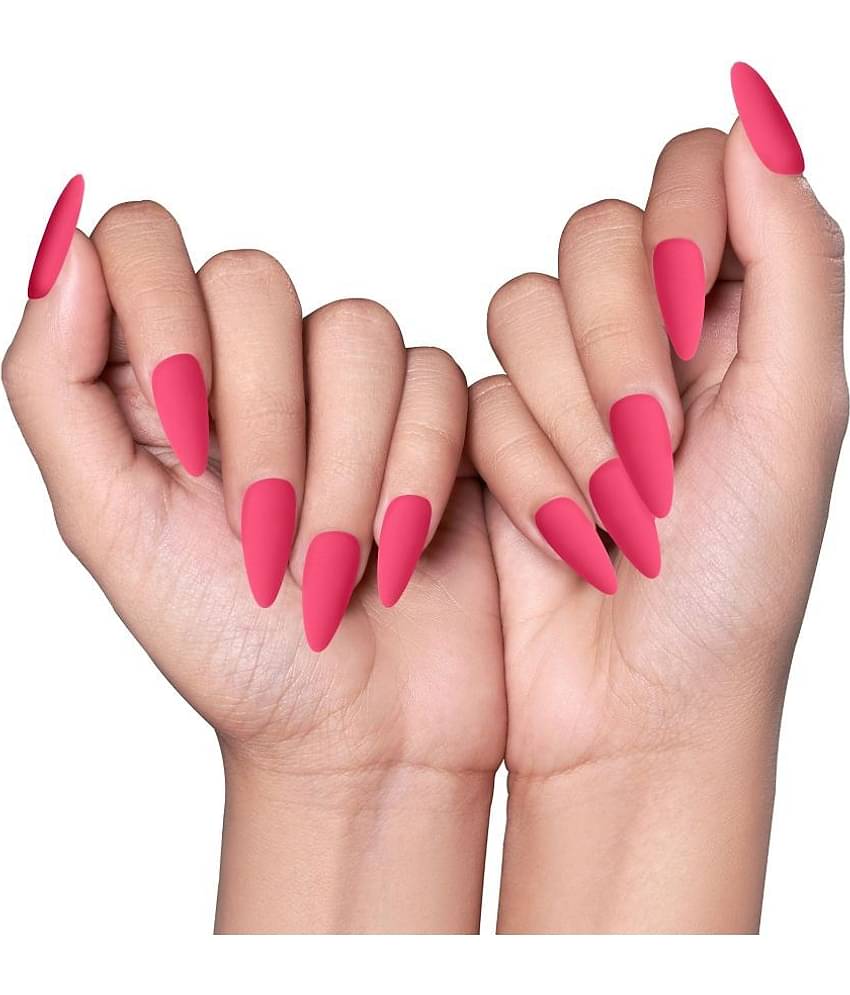 RENEE Long Stick On Nails L MTN 02, 24 Reusable Artificial Fake Nail Set, Lightweight & Long Lasting