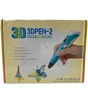 Eclet 3D Pen Professional 3D Printing Drawing Pen with 3 x 1.75mm PLA Filament for Creative Modelling, Project and Education Purpose Pack of 1(Random Color)