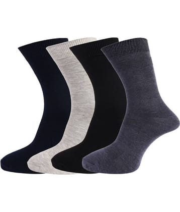 Dollar - Cotton Men's Solid Multicolor Full Length Socks ( Pack of 4 )