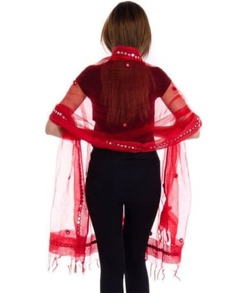 Apratim Red Tissue Dupatta