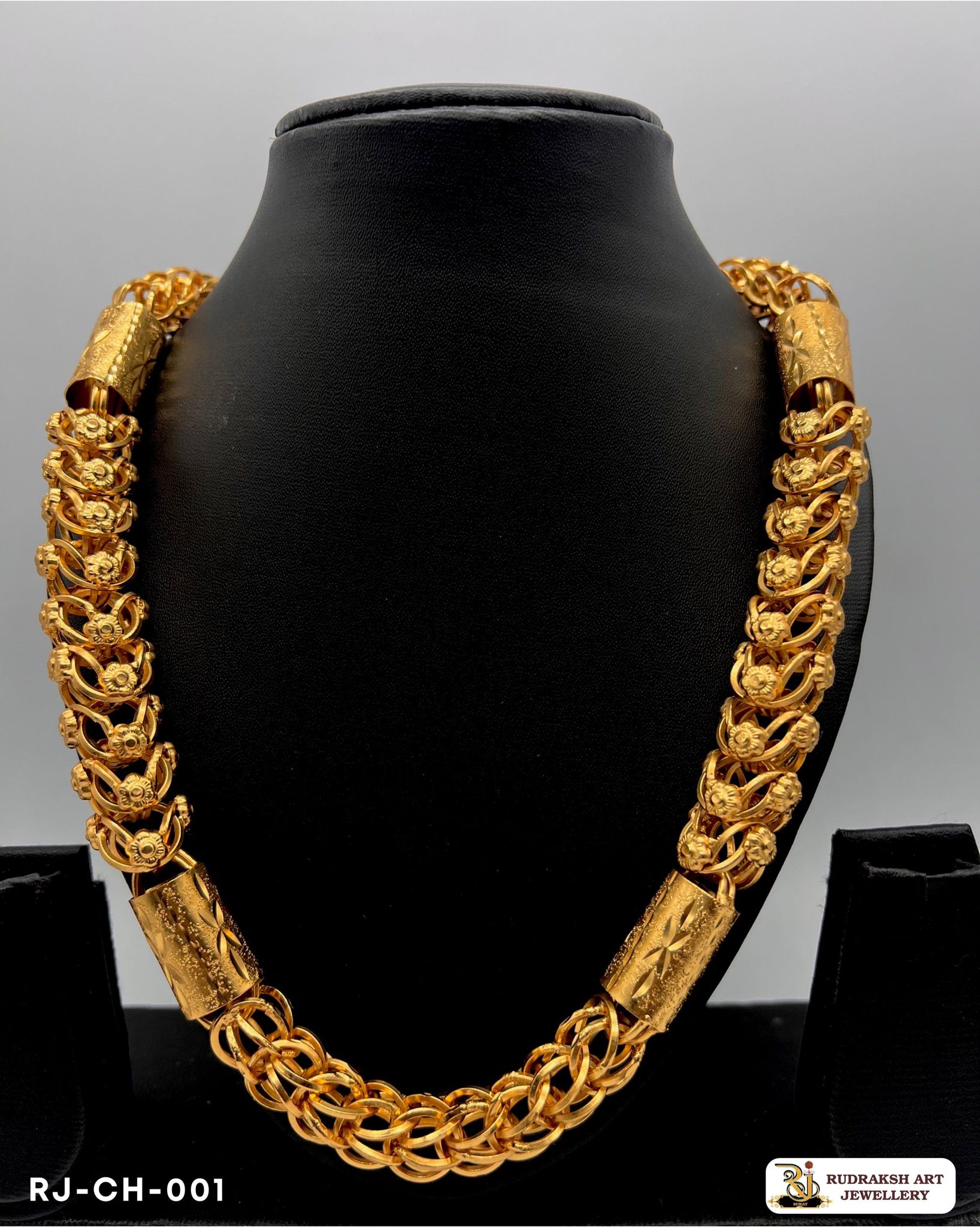 Suave Micro Gold Cape Pipe Chain for Men CH-001-24 inch