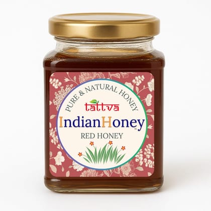 IndianHoney Red Honey with Sidr Honey Combo (Pack of 2) | Pure & Natural | 1kg (500g Each) | Unprocessed & Unfiltered Natural Sweetener