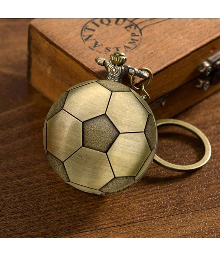 Gala Time Football Theme Pocket Watch Vintage Kid Men Women Gift Keychain ( Pack of 1 )