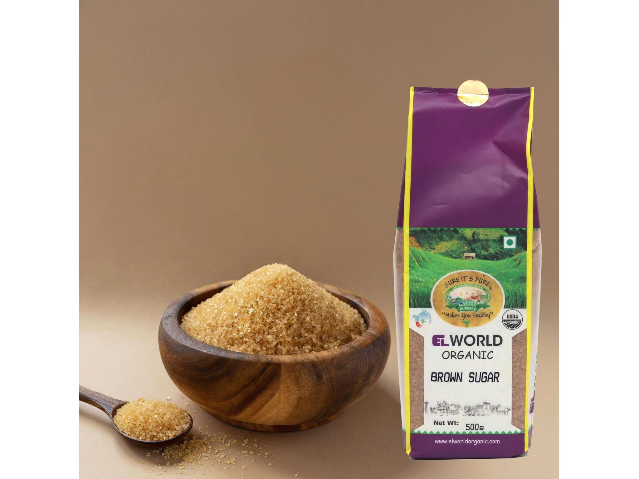 Elworld Agro & Organic Food Products Brown Sugar 500g