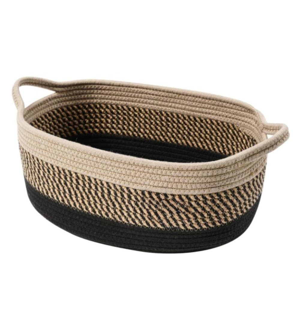 Generic Cotton Pack Of_1 Baby Basket 15x6 Inch Storage Basket For Clothes (Brown)-PID66444