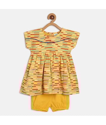 MINI KLUB Pack of 1 Baby Girls Rayon Dress ( Yellow )