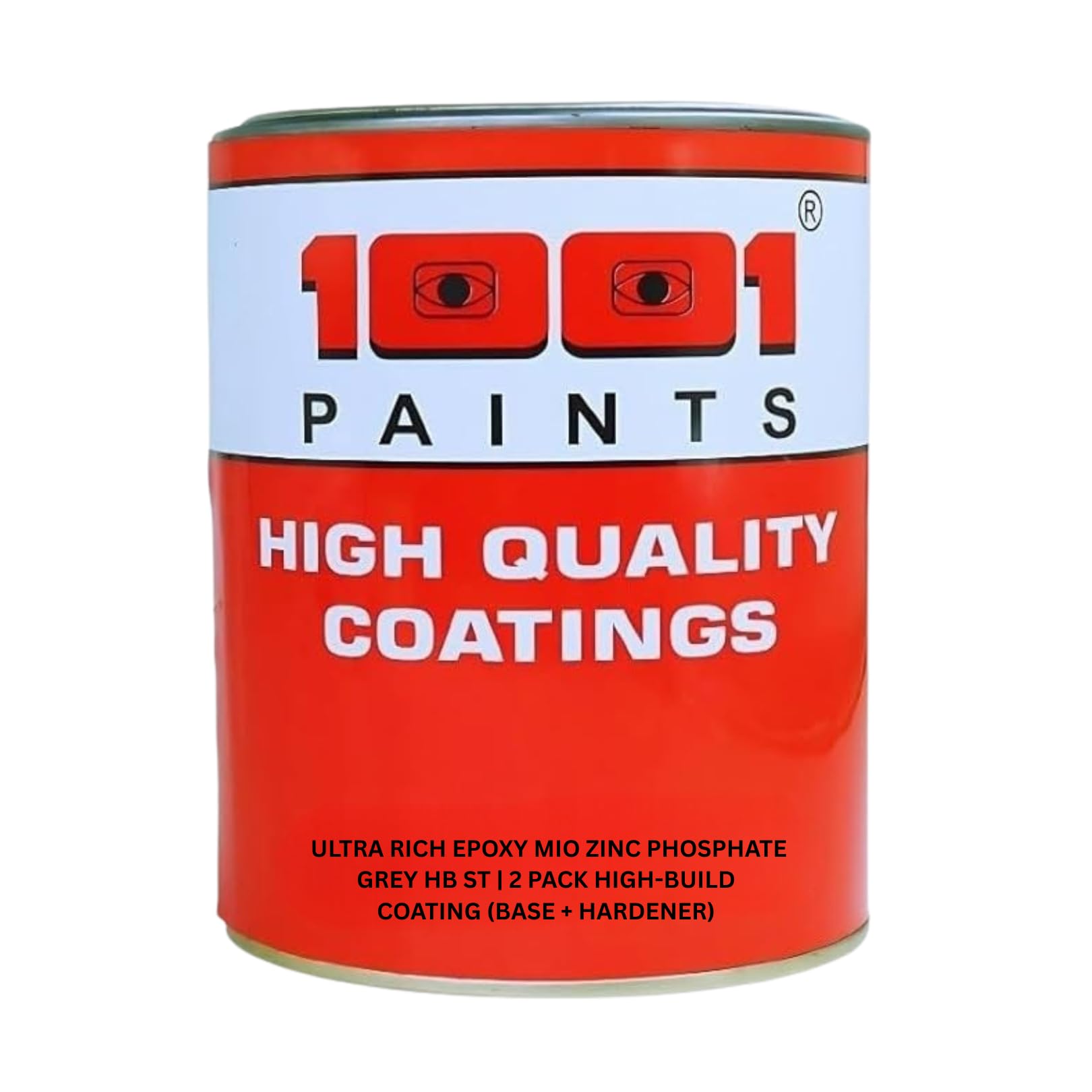 1001 Ultra Rich Epoxy MIO Zinc Phosphate Grey HB ST | 2 Pack High-Build Coating (Base + Hardener) | 1L