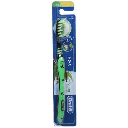 Oral-B 1-2-3 With Neem Extract Soft Toothbrush, 1 Pc