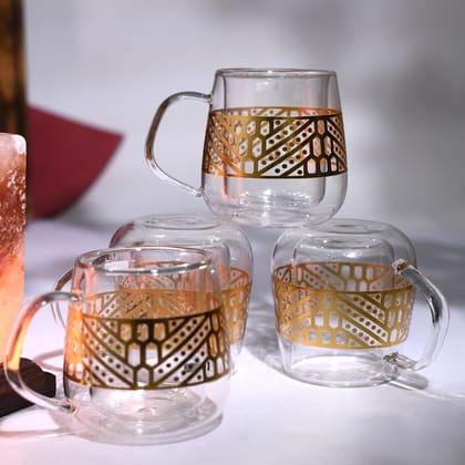 Aramoro Double Walled Mug Set Of 4 Pcs
