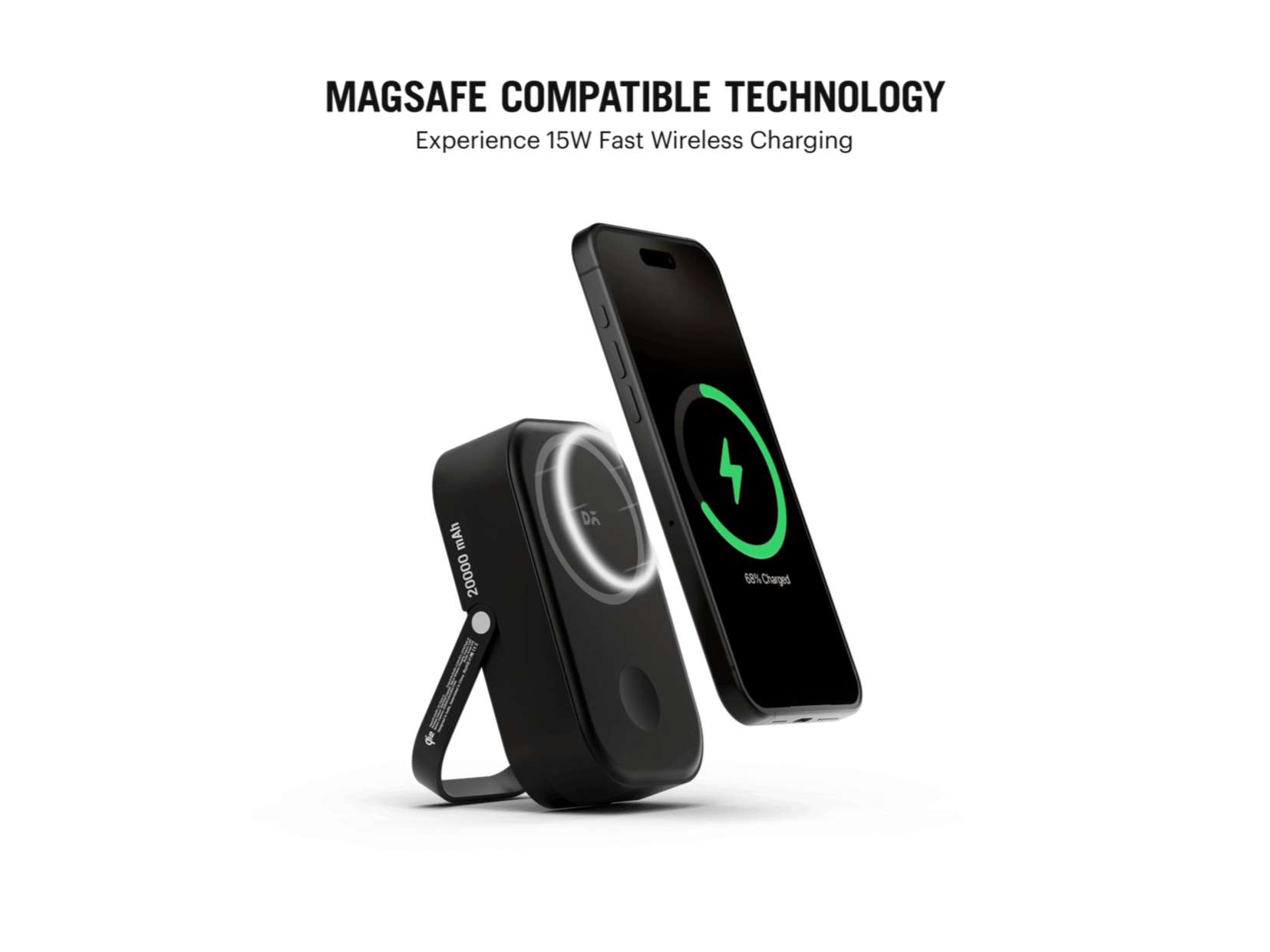 DailyObjects Loop Qi2-Certified MagSafe-Compatible Aluminium Power Bank 20000 mAh  - Black