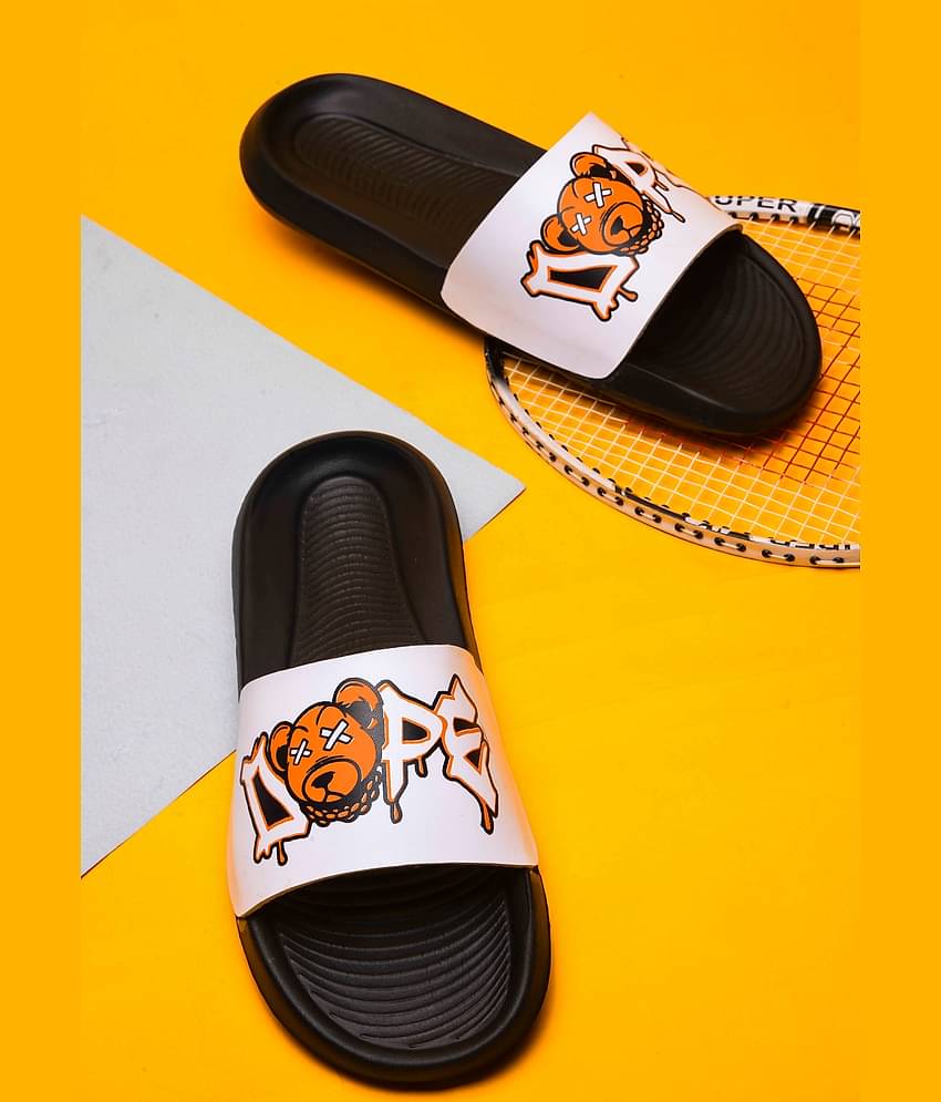 Q tick Black Men's Slide Flip Flop